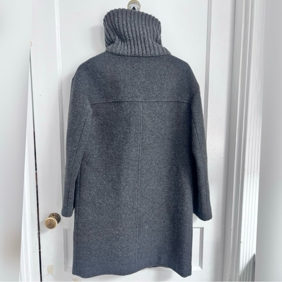 Theory Charcoal Wool Twill Military Coat Size Small 4 Worn once! $795 - Picture 5 of 8